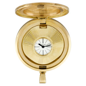 French 18K gold pendant watch with concealed dial Circa 1960