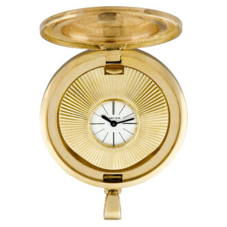 French 18K gold pendant watch with concealed dial Circa 1960