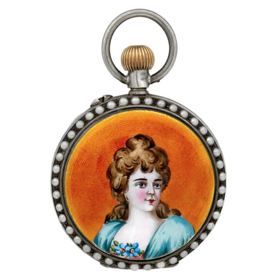 Swiss silver portrait watch for the Chinese market Circa 1890
