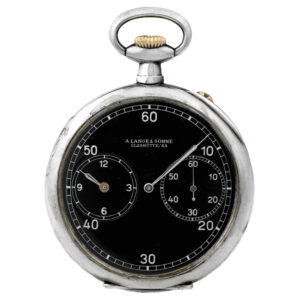 German silver keyless observation watch with regulator dial Circa 1945