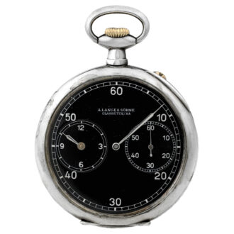 German silver keyless observation watch with regulator dial Circa 1945