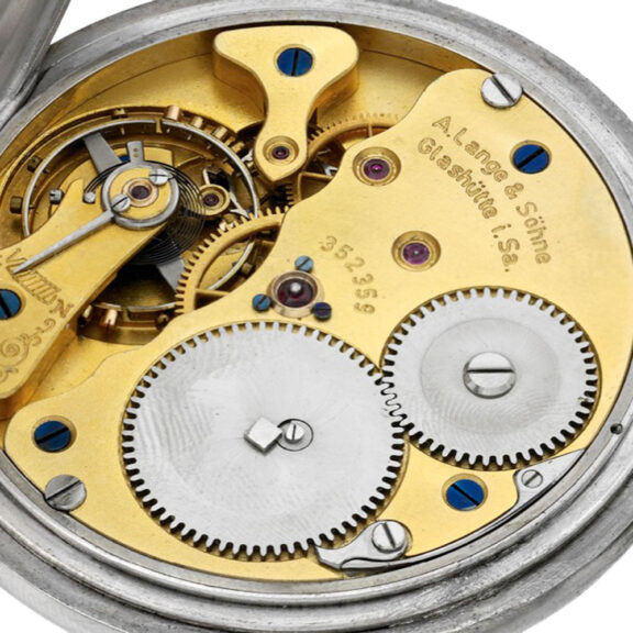 German silver keyless observation watch with regulator dial Circa 1945 German silver keyless observation watch with regulator dial Circa 1945