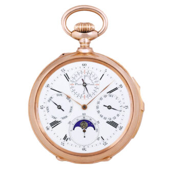Swiss gold presentation watch with six complications Circa 1890