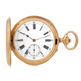 Swiss pink gold minute repeating carillon pocket watch Circa 1885