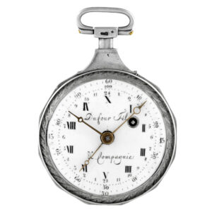 French silver watch with decimal and duodecimal time Circa 1795