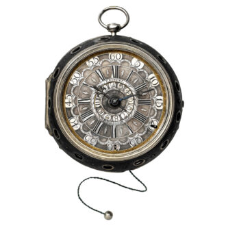 German silver quarter repeating repoussé coach watch Circa 1720