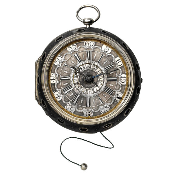 German silver quarter repeating repoussé coach watch Circa 1720