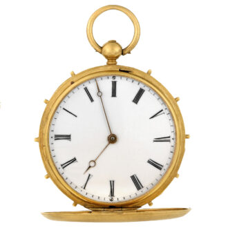 Slim Swiss 18K gold montre à tact pocket watch Circa 1850