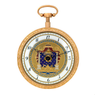 Unique Russian gold and enamel repeating pocket watch Circa 1860