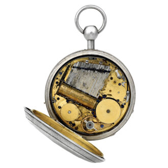 Fine Swiss silver with cylinder musical movement Circa 1820