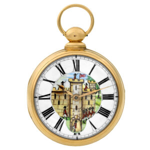 English 18 Carat gold pocket watch with automaton dial Circa 1817