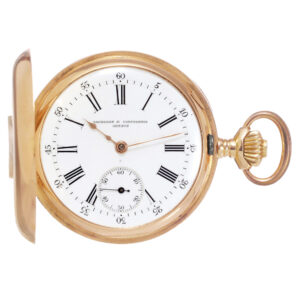 Swiss gold half-hunting cased lady's pendant watch Circa 1893
