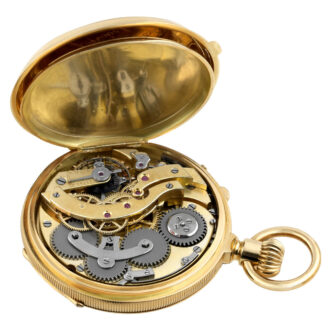 Swiss gold open faced keyless pocket watch Circa 1870