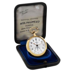 Swiss 18K yellow gold chronograph pocket watch Circa 1890