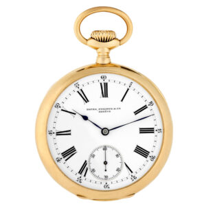 Swiss 18K pink gold keyless pocket watch Circa 1900