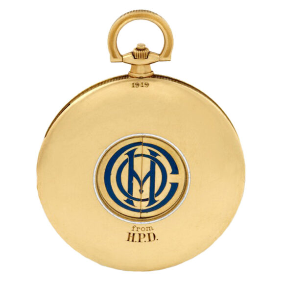 French gold dress watch with a shuttered dial Circa 1915 French gold dress watch with a shuttered dial Circa 1915