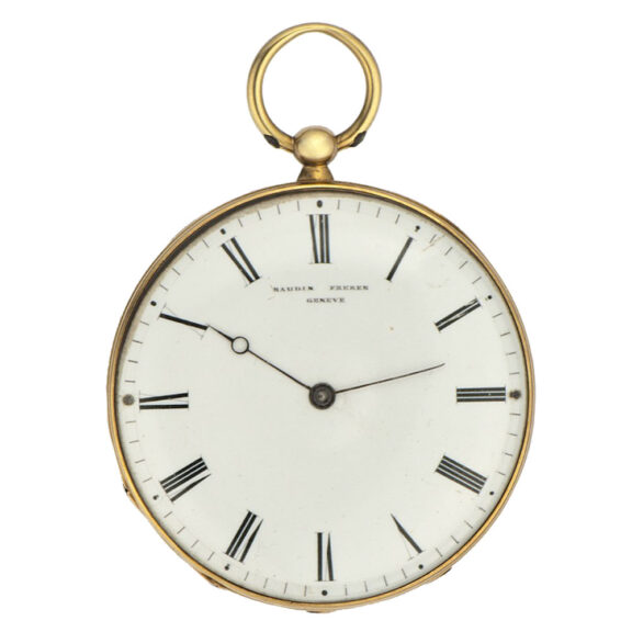 Swiss 18K gold and enamel lady's pendant watch Circa 1840 Swiss 18K gold and enamel lady's pendant watch Circa 1840