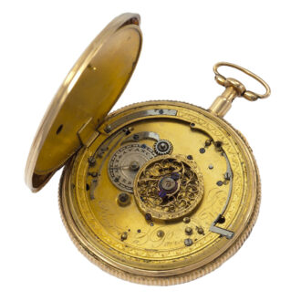 Swiss gold repeating verge with Jacquemarts automaton Circa 1830