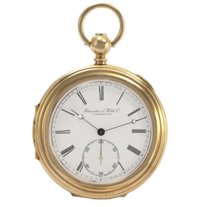 Swiss 18 Carat yellow gold cabriolet pocket watch Circa 1980