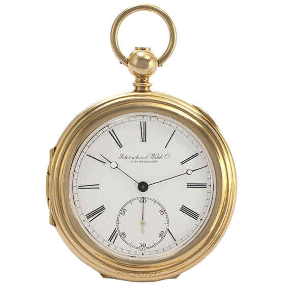 Swiss 18 Carat yellow gold cabriolet pocket watch Circa 1980