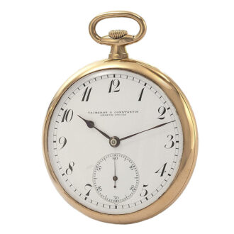 Swiss 18k yellow gold open faced pocket watch Circa 1910