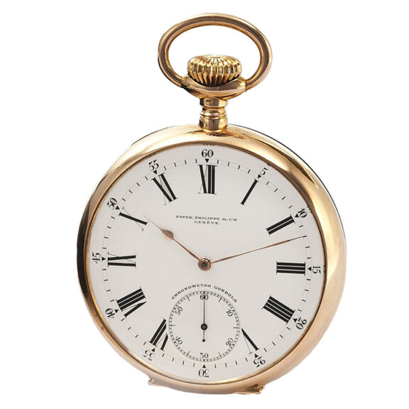 Swiss 18K pink gold Chronometro Gondolo watch Circa 1907