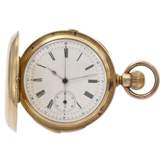 French gold half-quarter repeating pocket watch Circa 1880