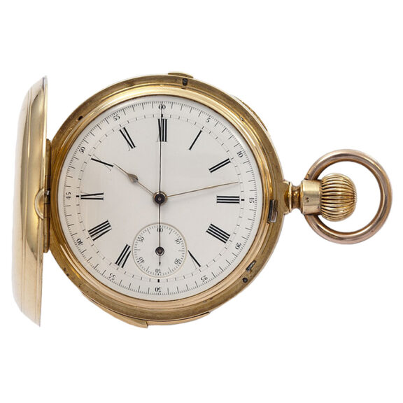 French gold half-quarter repeating pocket watch Circa 1880
