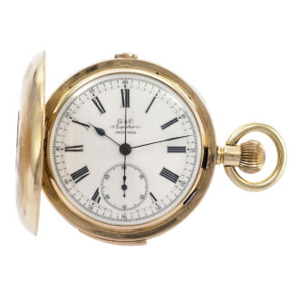 Swiss gold half-hunting cased minute repeater Circa 1895