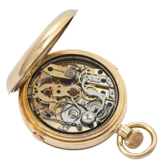 Swiss gold half-hunting cased minute repeater Circa 1895