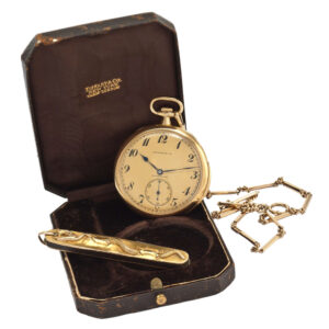 Slim Swiss gold five-minute repeating dress watch Circa 1917