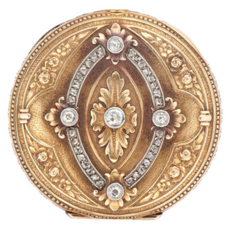 Swiss gold, platinum and diamond pocket watch Circa 1920