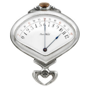 Highly unusual Swiss silver fan shaped pocket watch Circa 1903