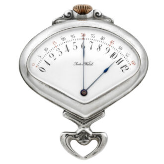 Highly unusual Swiss silver fan shaped pocket watch Circa 1903