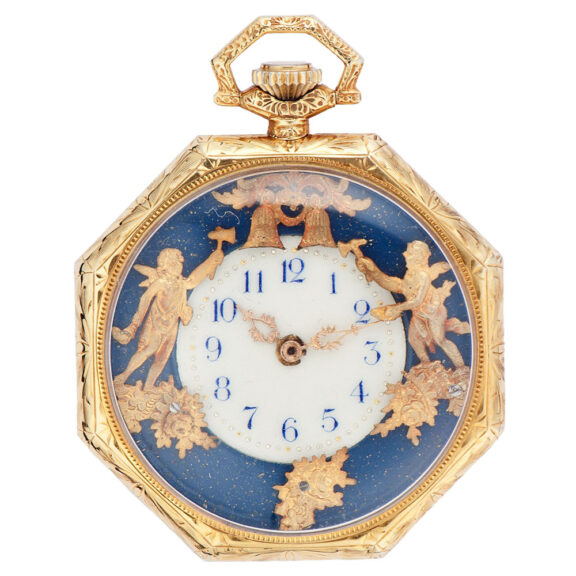 American gold and silver octagonal pocket watch Circa 1930