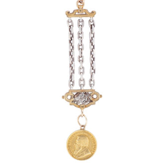 French gold, silver, niëllo and diamond pocket watch Circa 1850