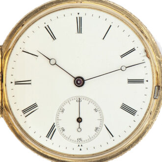 Swiss gold, enamel and diamond pocket watch Circa 1880