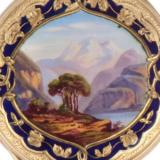 Swiss gold hunting cased cylinder pocket watch Circa 1860