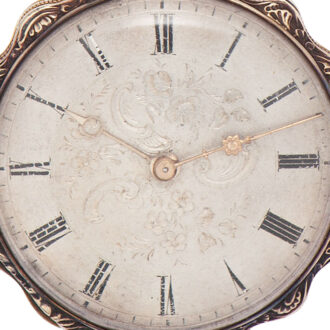 Swiss gold, enamel and pearl-set lady's pendant watch Circa 1850