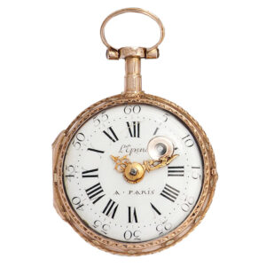 Intricate French 20K varicoloured gold pendant watch Circa 1770