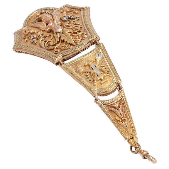 Intricate French 20K varicoloured gold pendant watch Circa 1770 Intricate French 20K varicoloured gold pendant watch Circa 1770