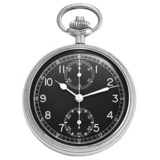 Swiss stainless steel chronograph military watch Circa 1960