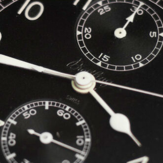Swiss stainless steel chronograph military watch Circa 1960