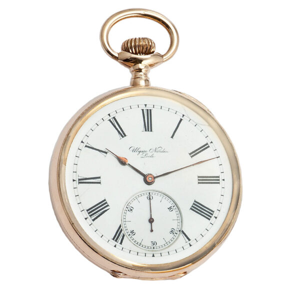 Swiss 18K yellow gold Grand Prix pocket watch Circa 1910