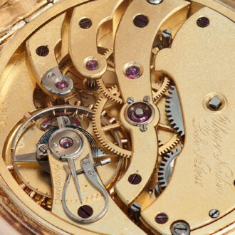 Swiss 18K yellow gold Grand Prix pocket watch Circa 1910