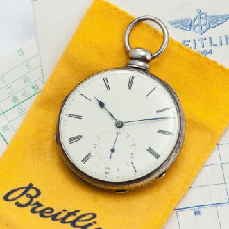 Rare Swiss silver open faced cylinder pocket watch Circa 1880