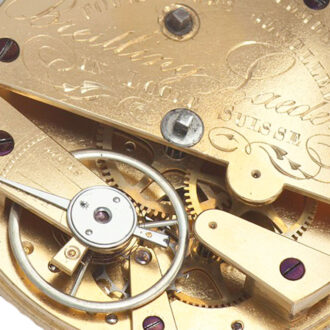 Rare Swiss silver open faced cylinder pocket watch Circa 1880