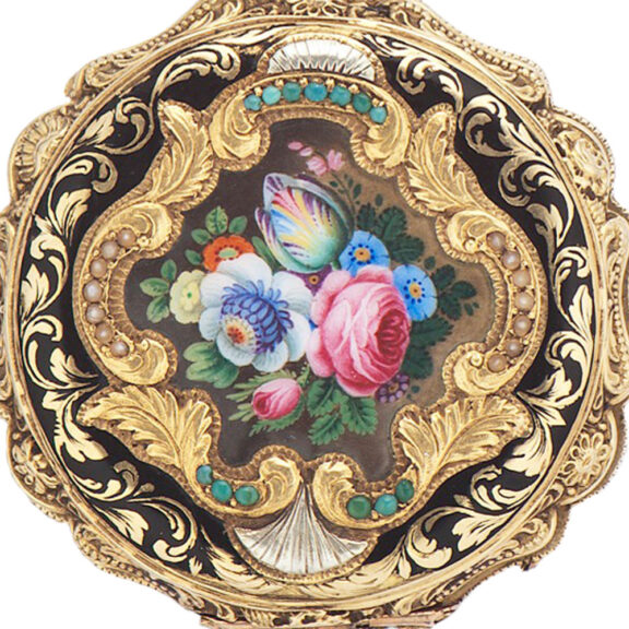 Swiss gold lady's watch made for the Islamic market Circa 1840 Swiss gold lady's watch made for the Islamic market Circa 1840