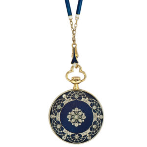 Swiss gold pendant watch with matching chain Circa 1910