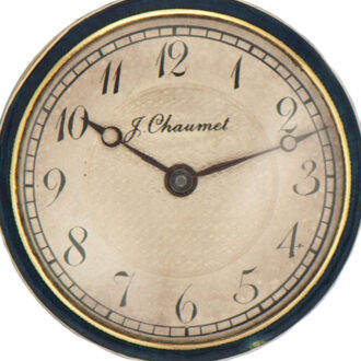 Swiss gold pendant watch with matching chain Circa 1910
